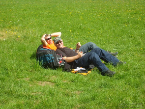 Wolfgang und Norbert legen nochmal eine Pause ein, vor dem großen Streckenflug